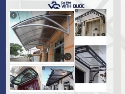 Mái hiên trang trí lợp tấm poly mới nhất