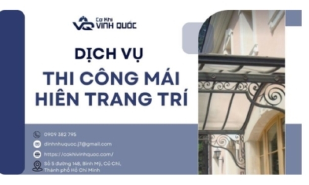 Thi công mái hiên trang trí