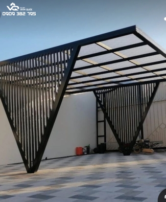 MÁI HIÊN SẮT HỘP , KÍNH