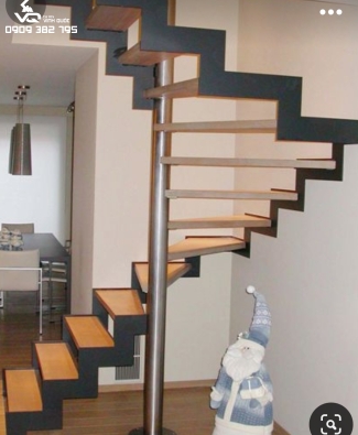 CẦU THANG SẮT BẬT GỔ 6