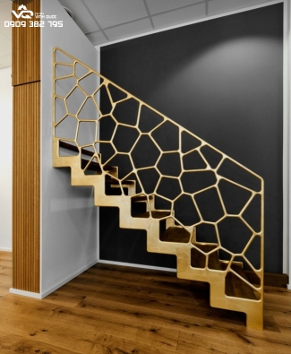 LAN CAN CẦU THANG CNC VÂN TỔ ONG