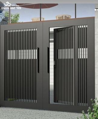 CỬA CỔNG SẮT VIỀN LỚN SONG ĐỨNG