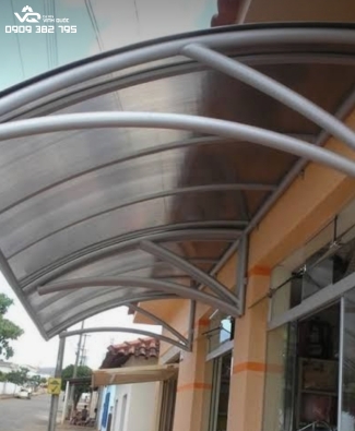 MÁI HIÊN LỢP TẤM POLY ĐƠN GIẢN