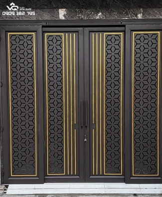 CỬA SẮT TRƯỢT QUAY 4 CÁNH